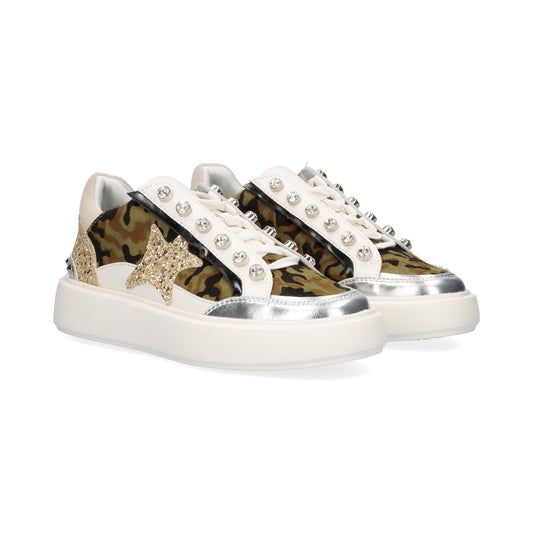 SAPATILHAS BEFREE STAR-61 LEOPARD GREEN