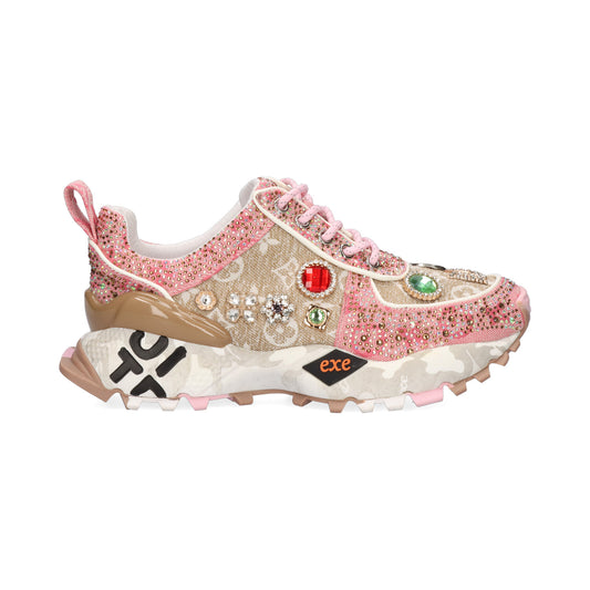 SAPATILHA EXE SY24-6 TAUPE/PINK